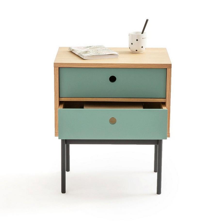 La Redoute Intérieurs Chevet 2 tiroirs réversibles  