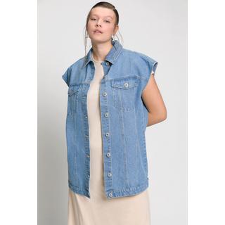 Studio Untold  Gilet en jean, oversized, col de chemise, 4 poches 