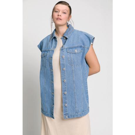 Studio Untold  Gilet en jean, oversized, col de chemise, 4 poches 