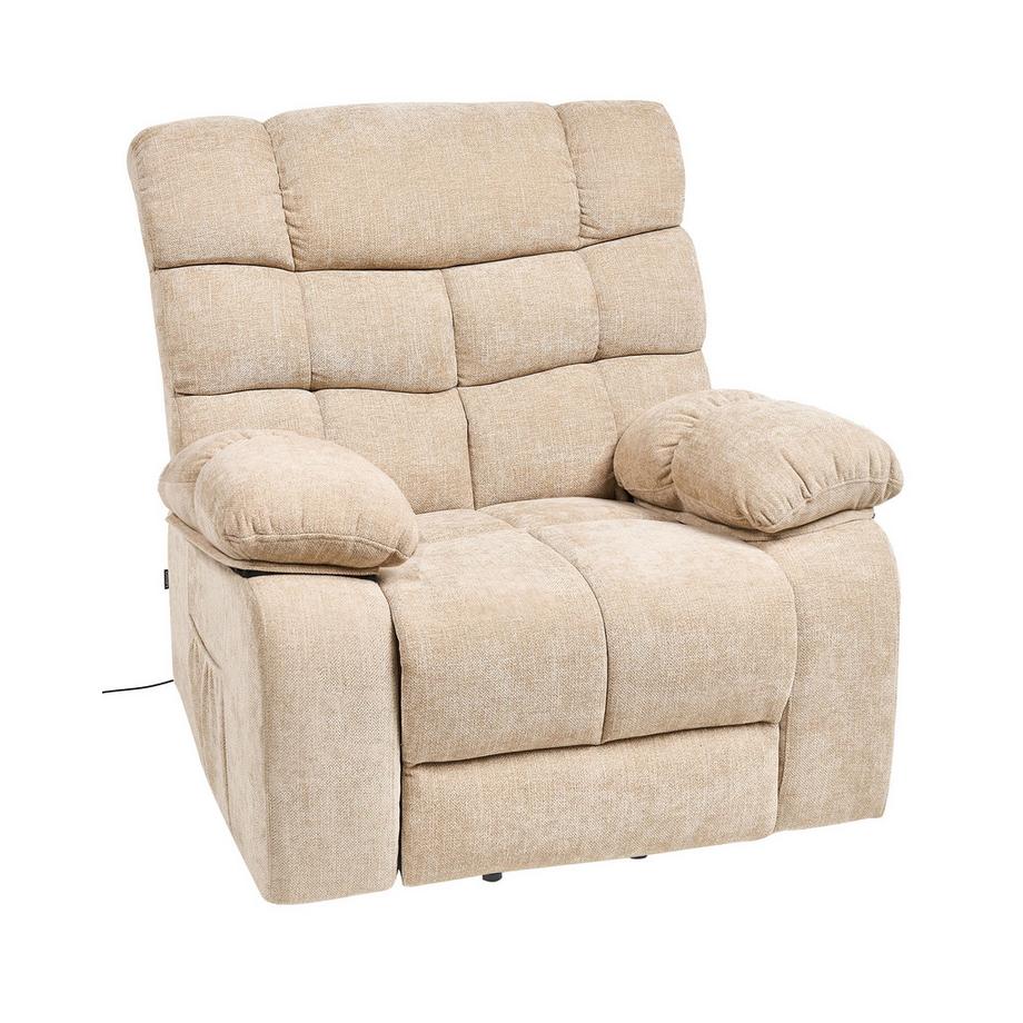 Beliani Fauteuil inclinable électrique en Tissu  ARES  