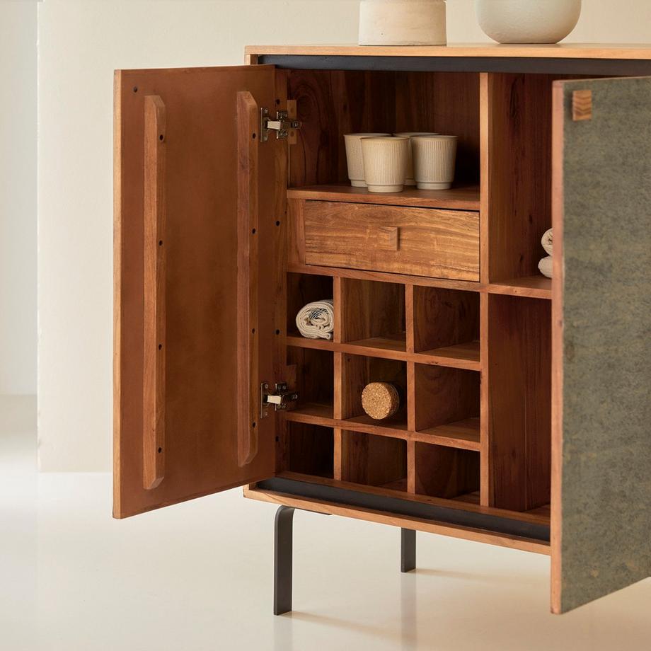 Tikamoon  Bar-Anrichte aus Akazie 90 cm Temis 