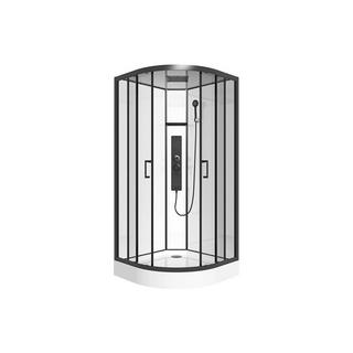 SHOWER DESIGN Viertelkreis-Duschkabine mit Hydromassage - 90 x 90 x 215 cm - SOLENA  