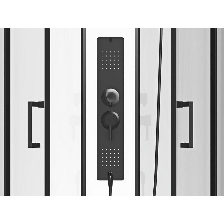 SHOWER DESIGN Cabine de douche hydromassante en quart de cercle - L90 x l90 x H215 cm - SOLENA  