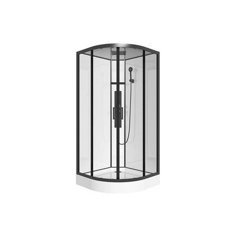 SHOWER DESIGN Viertelkreis-Duschkabine mit Hydromassage - 90 x 90 x 215 cm - SOLENA  