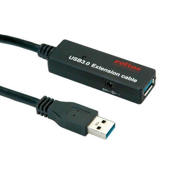 Image of Roline 12.04.1072 USB Kabel 20 m USB 3.2 Gen 1 (3.1 Gen 1) USB A Schwarz