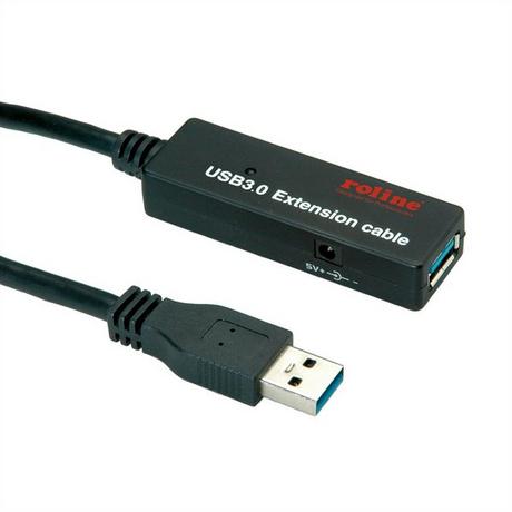 Roline  12.04.1072 USB Kabel 20 m USB 3.2 Gen 1 (3.1 Gen 1) USB A Schwarz 