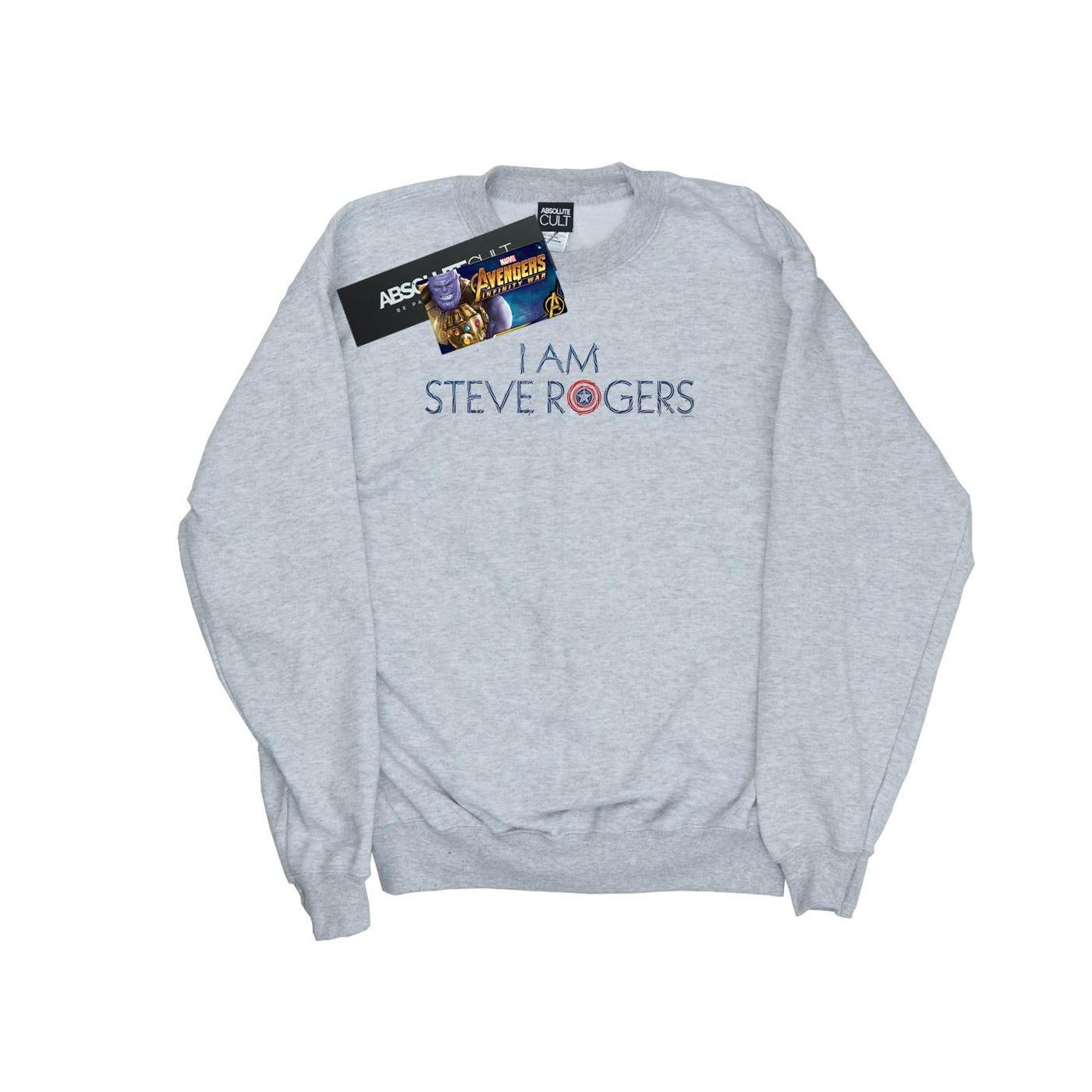 Image of Avengers Infinity War I Am Steve Rogers Sweatshirt Mädchen Grau 128