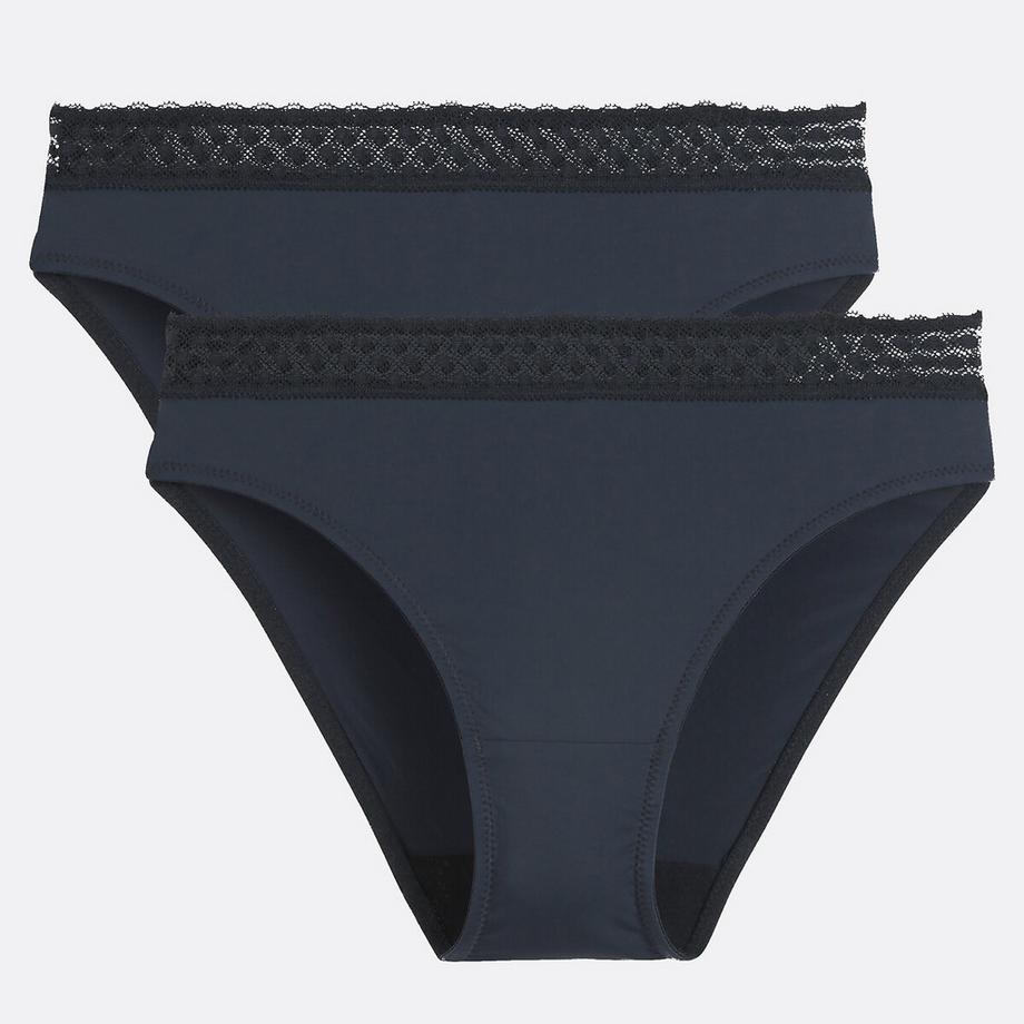 Lot de 2 slips en microfibre
