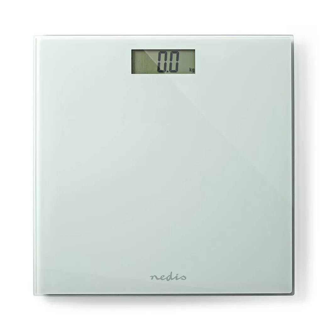 Nedis Personal Digital Weighing Scales, Tempered Glass | Max Weight 150 kg | White