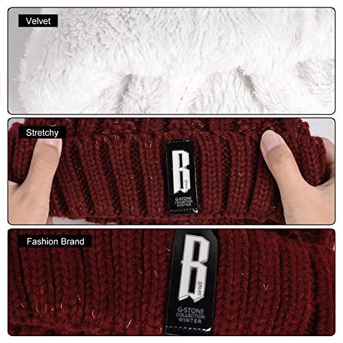 Only-bags.store Set Berretto Sciarpa Guanti Lavorato a Maglia 5 in 1  