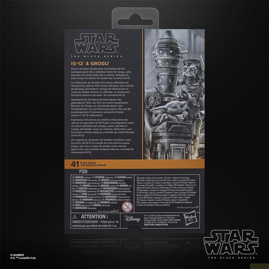 Hasbro  Star Wars: The Mandalorian Black Series Actionfiguren 2er-Pack IG-12 & Grogu 15 cm 