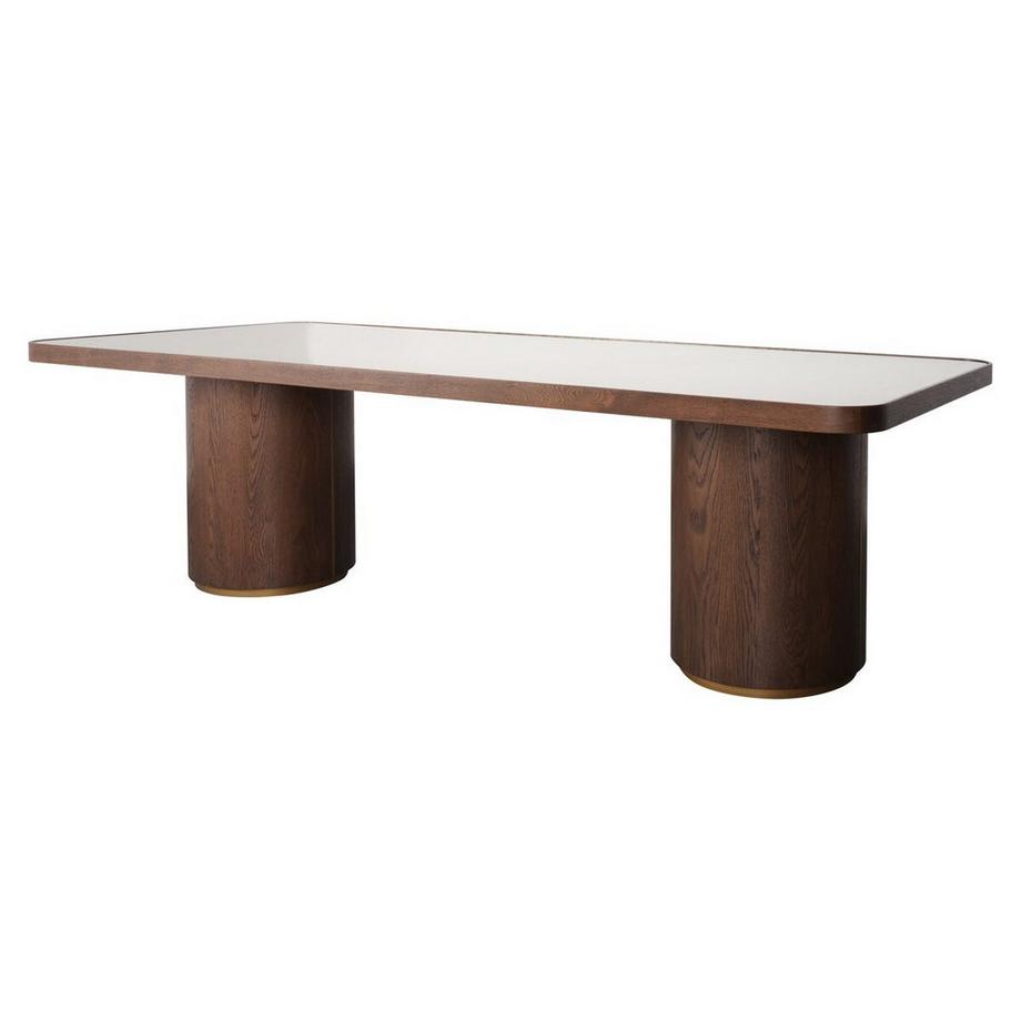 Richmond Interiors Table de salle à manger Willox brown glass 235x100  
