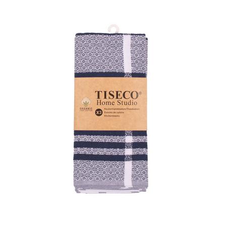 Tiseco Torchon de cuisine en coton bio, lot de 3  