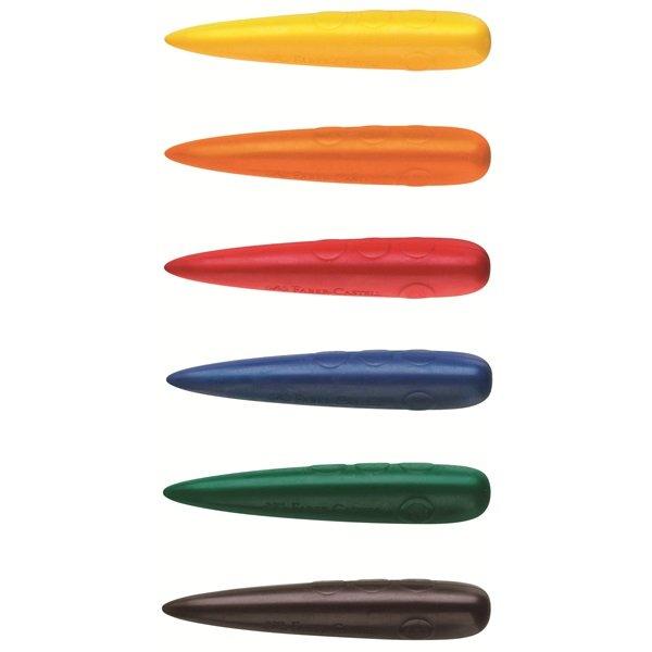 Faber-Castell FABER-CASTELL Kreiden Finger 120404 6 Farben Set  