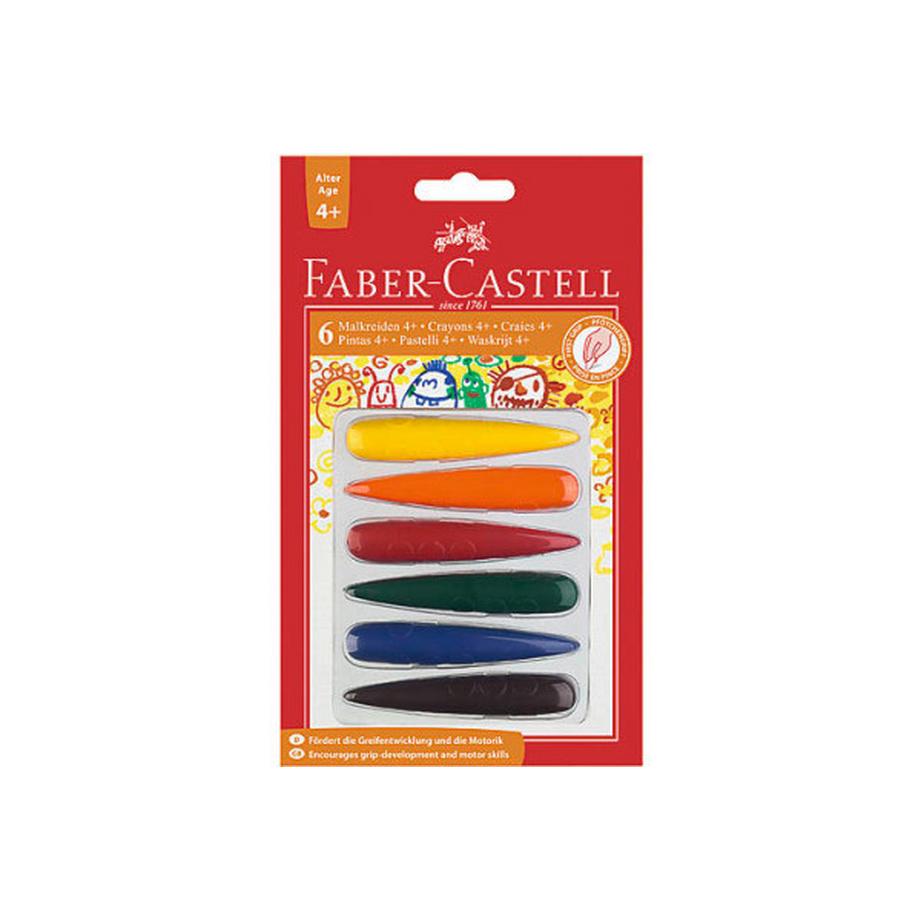 FABER CASTELL FABER-CASTELL Kreiden Finger 120404 6 Farben Set  
