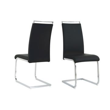 Sedia Okasin nera (set di 2)