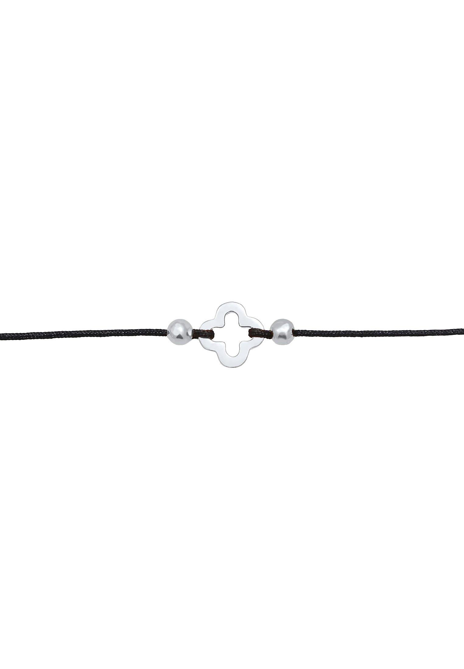 Elli  Halskette Choker Nylon Kleeblatt Glück Bead 