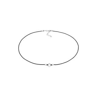 Elli  Halskette Choker Nylon Kleeblatt Glück Bead 