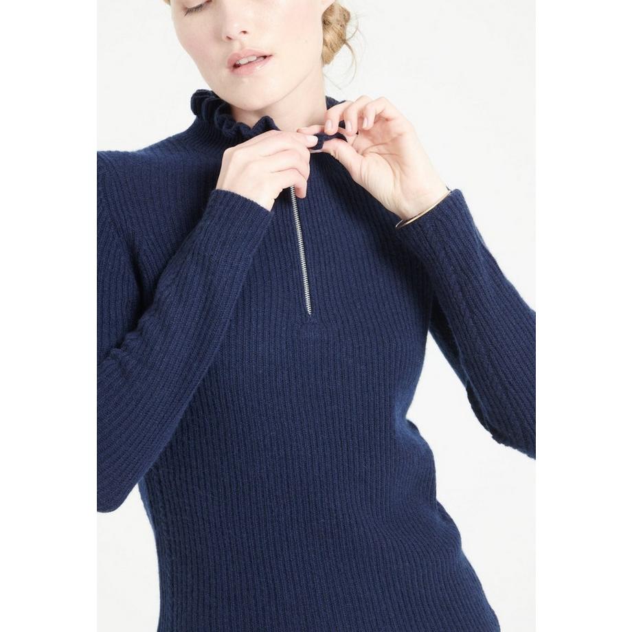 Studio Cashmere8 MIA 4 Pull col falbala zippé  