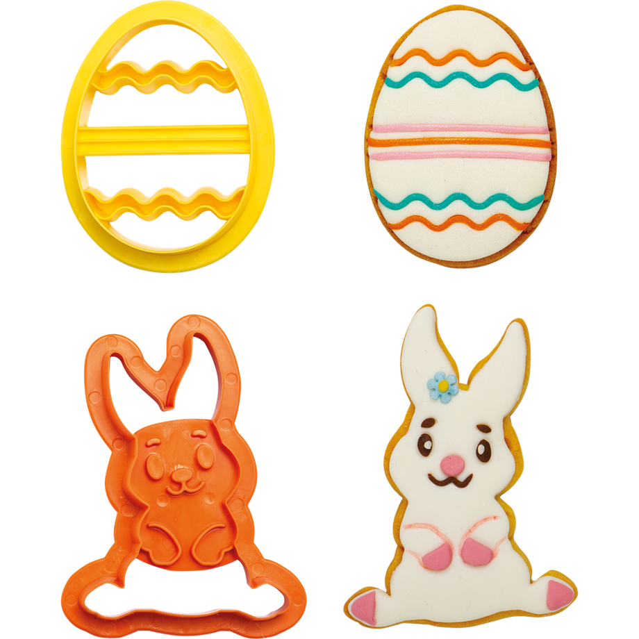 Decora Ausstecher Set Hase und Ei 2 Stück  