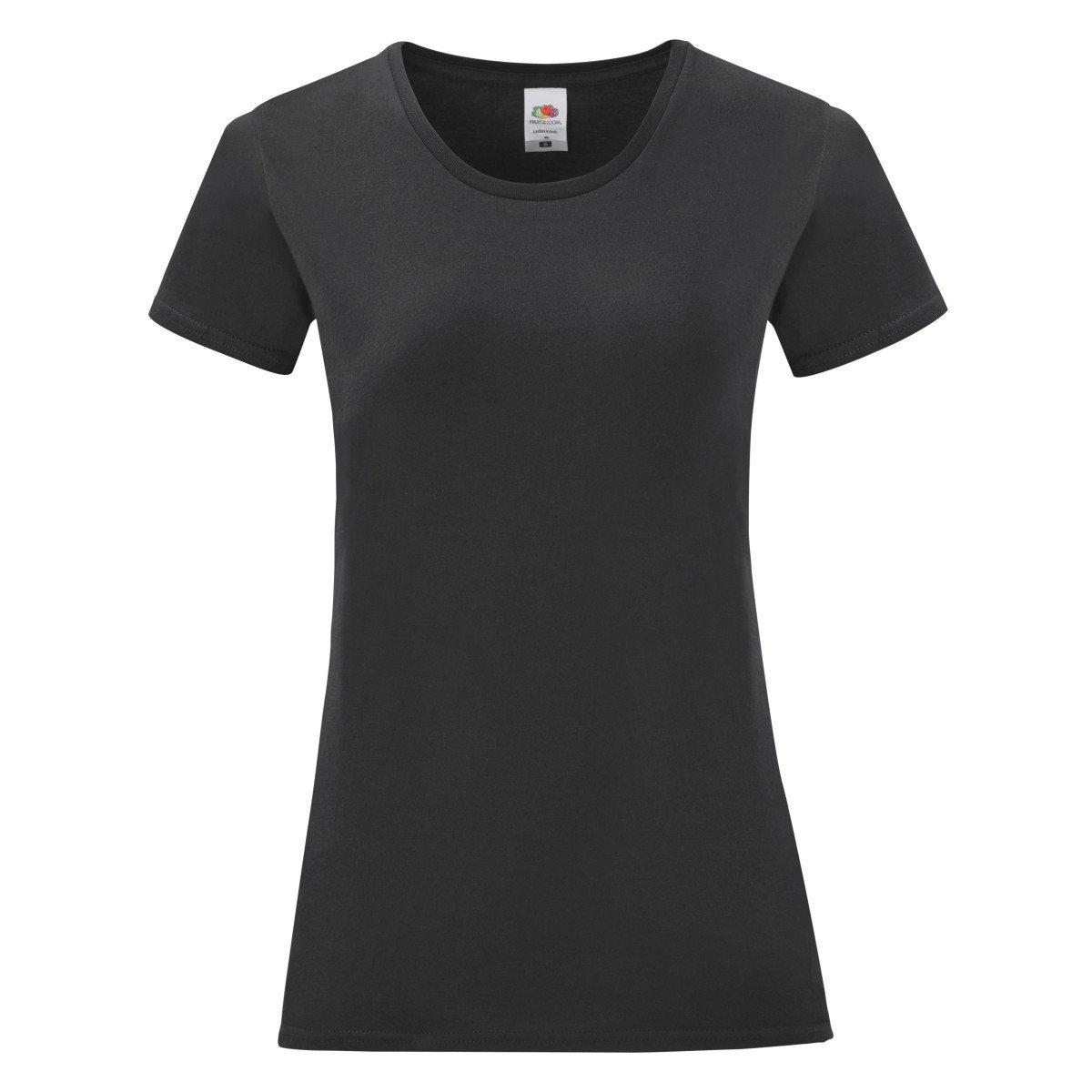 Image of Tshirt Iconic, Kurzärmlig Damen Schwarz XXL