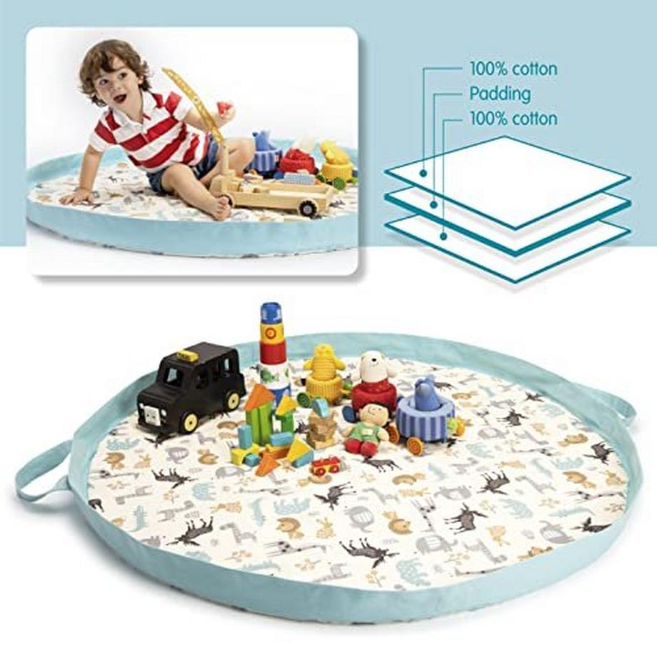 Activity-board Kinderspielzeug-Aufbewahrungstasche, 100% Baumwolle, mobile große, einfache Spiel- und  