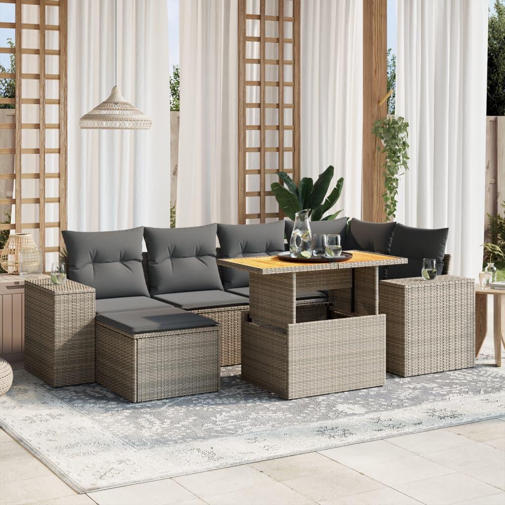 VidaXL set divano da giardino Polirattan  