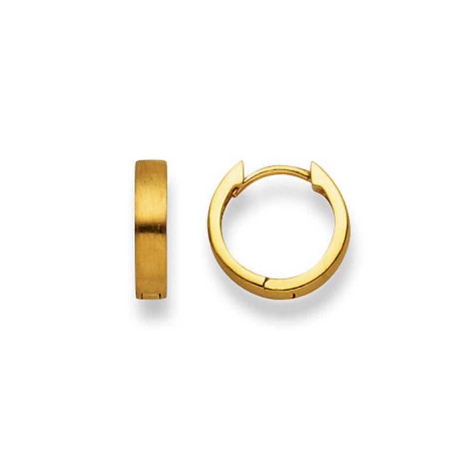 Scharnier-Creolen Gelbgold 750, 12mm