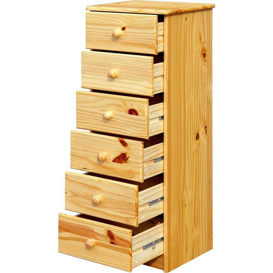 mutoni Kommode Bronda Kiefernholz mit 6 Schubladen natur 106  