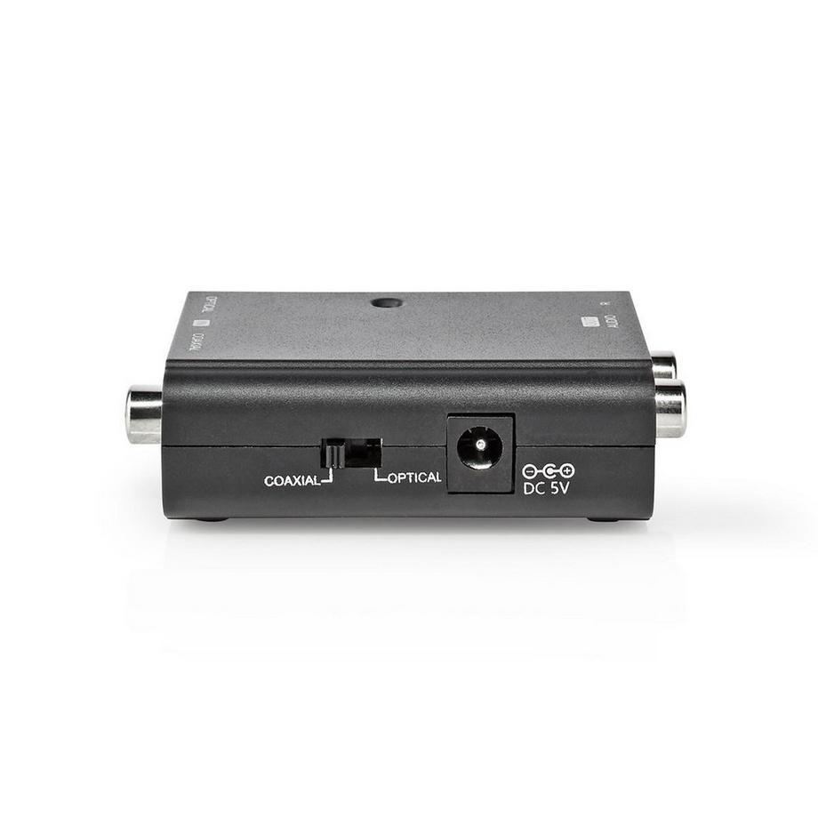 Nedis  Digital Audio Converter | Zwei-Wege | Anschluss Eingang: 1x S/PDIF (RCA) Buchse / 1x TosLink Buchse | Anschluss Ausgang: 2x RCA Buchse | ARC | Bedienungsanleitung | Schwarz 