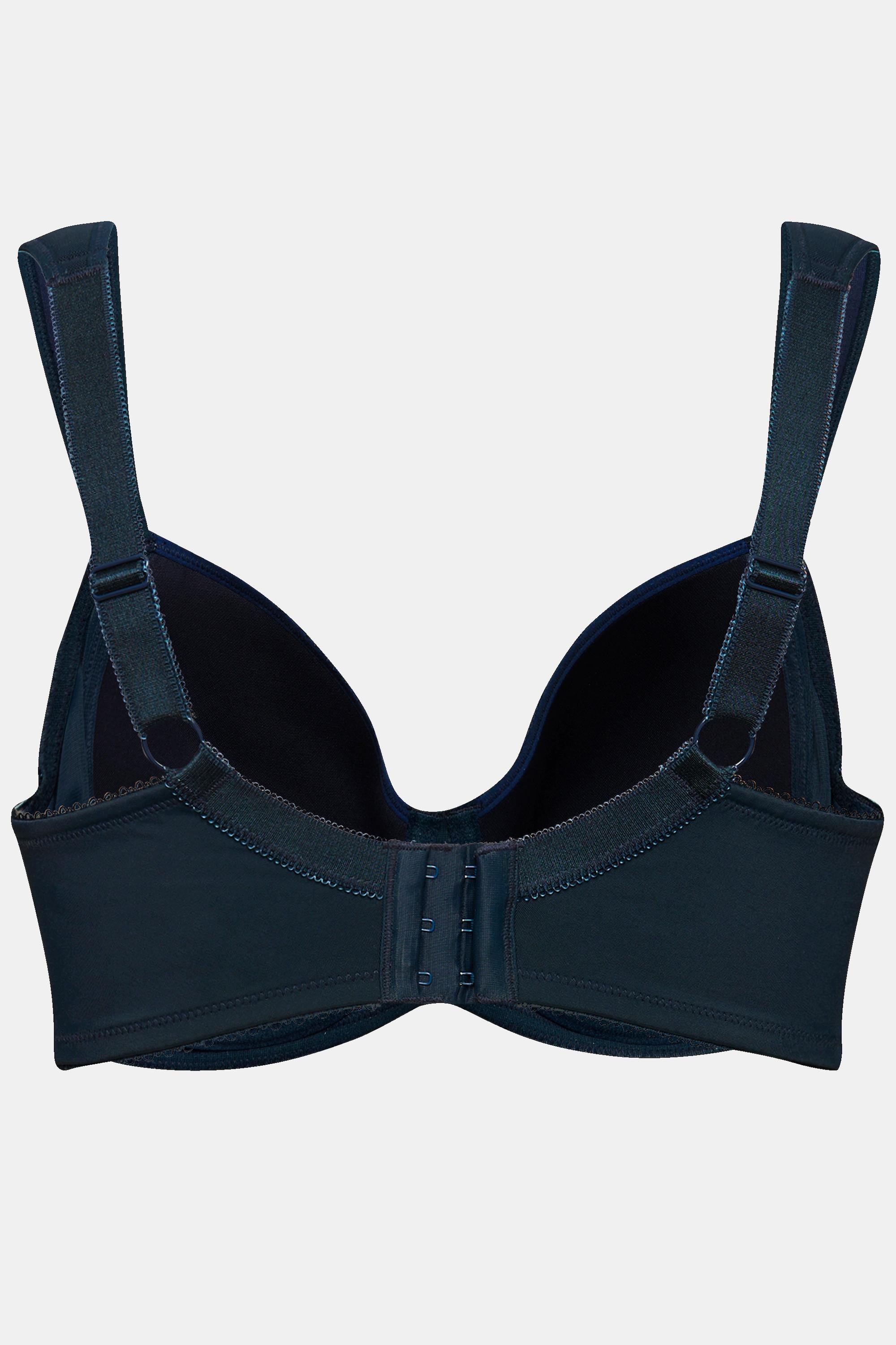 Ulla Popken  Reggiseno con ferretto, Paisley, coppe in Spacer e coppa B-E 