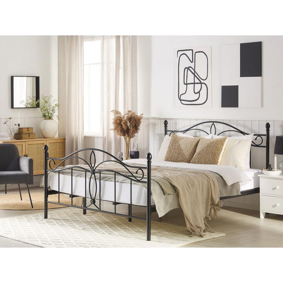Beliani Letto en Acciaio  ANTLIA  