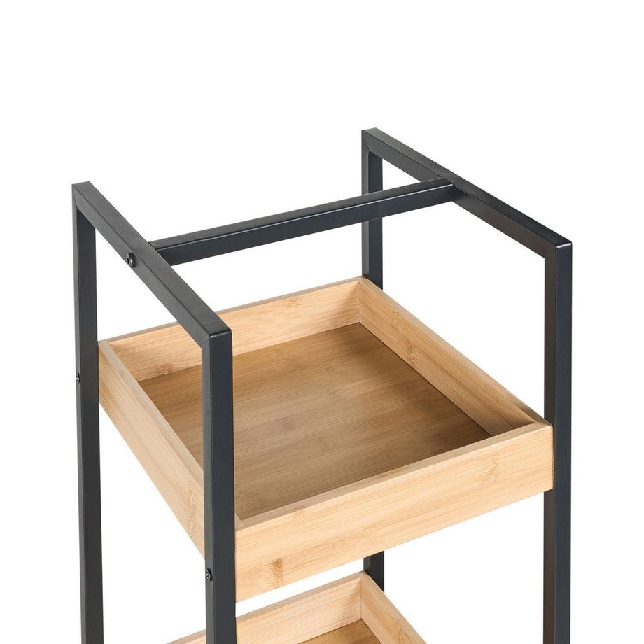 Beliani Regal mit 3 Ebenen aus Bambusholz Modern TAJZARA  