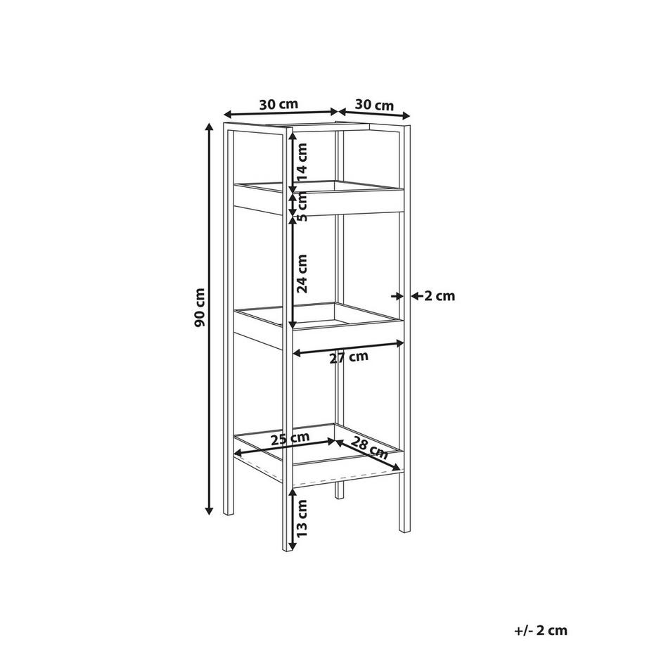 Beliani Regal mit 3 Ebenen aus Bambusholz Modern TAJZARA  