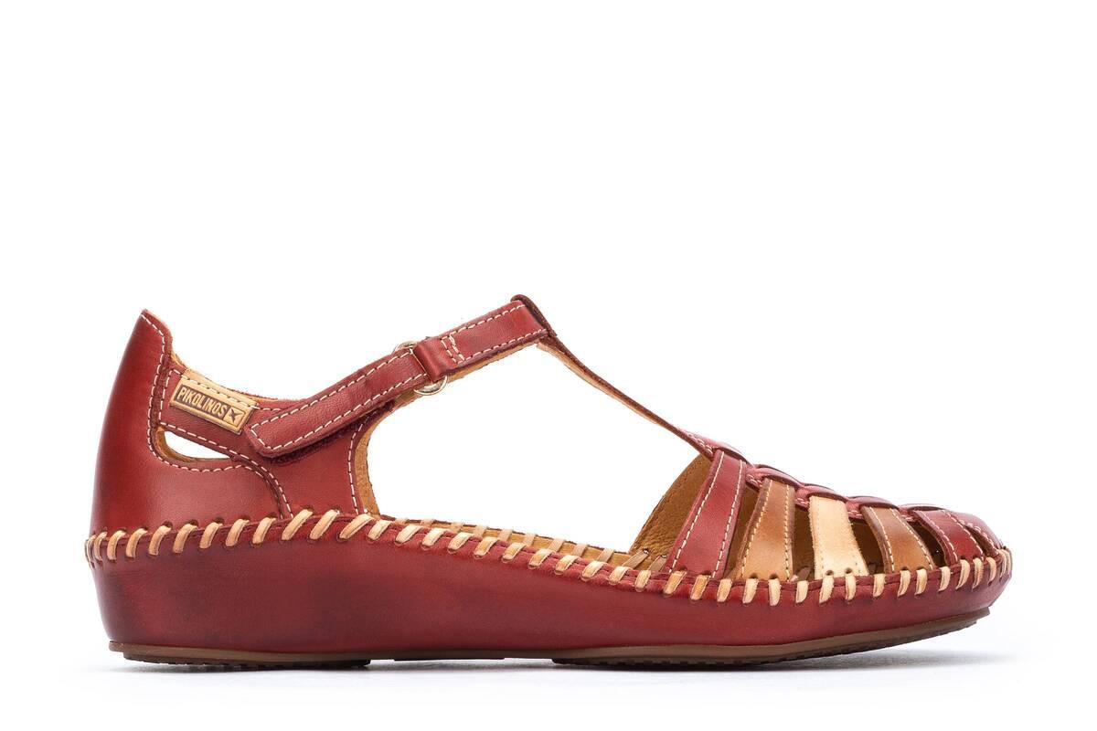 Image of P. Vallarta 655-0843c1 - Leder Sandale Damen Rot 37