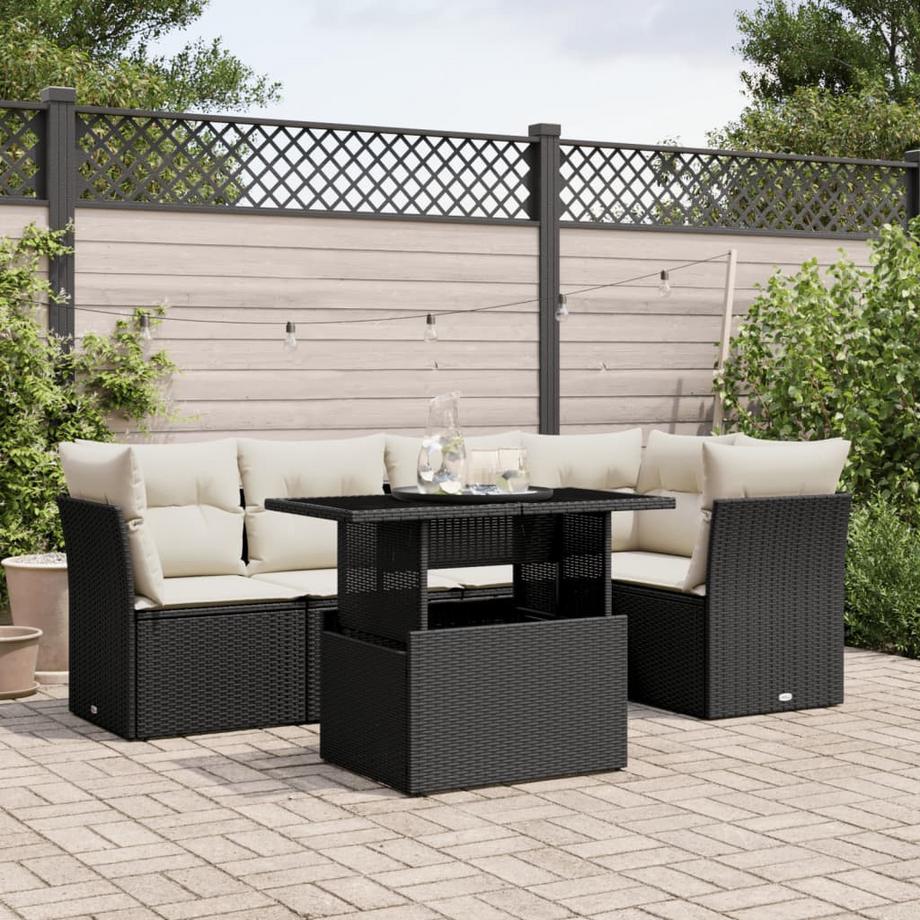 VidaXL set divano da giardino Polirattan  