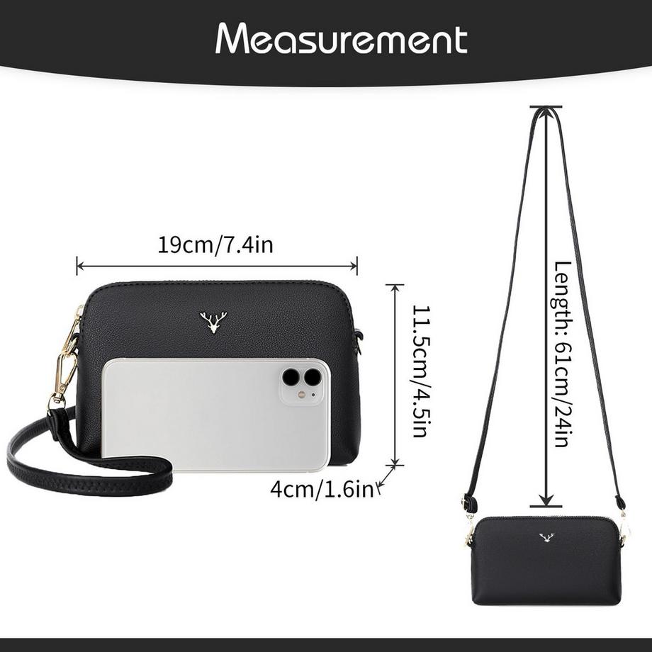 Only-bags.store Petit Sac À Bandoulière avec Étui Pour Téléphone  