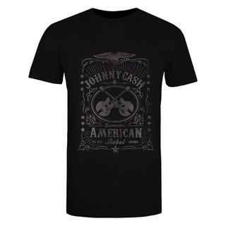 Johnny Cash American Rebel Grafikdruck T-Shirt  