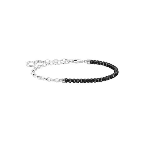 Thomas Sabo  Charm-Armband mit en Onyx-Perlen aus 