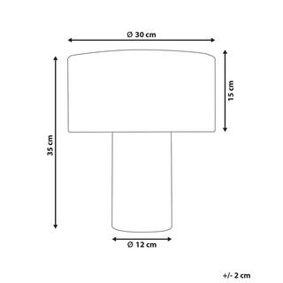 Beliani Lampe à poser en Coton Moderne MALIPS  