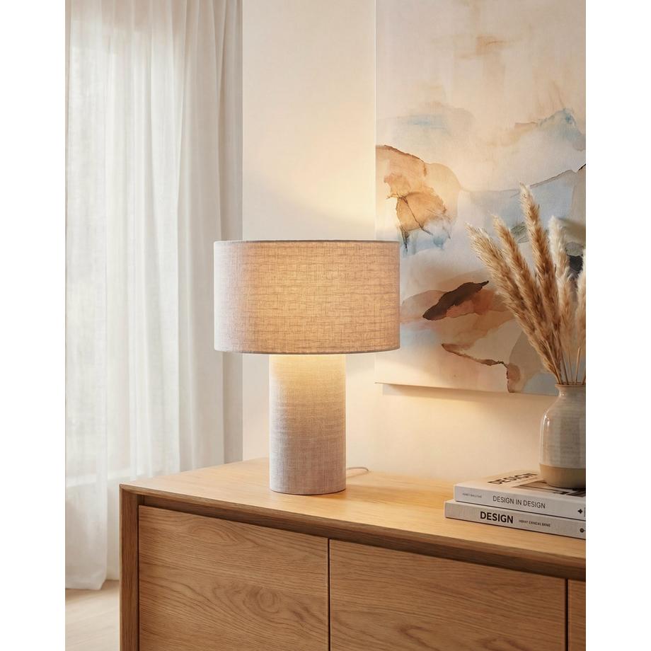 Beliani Lampe à poser en Coton  MALIPS  
