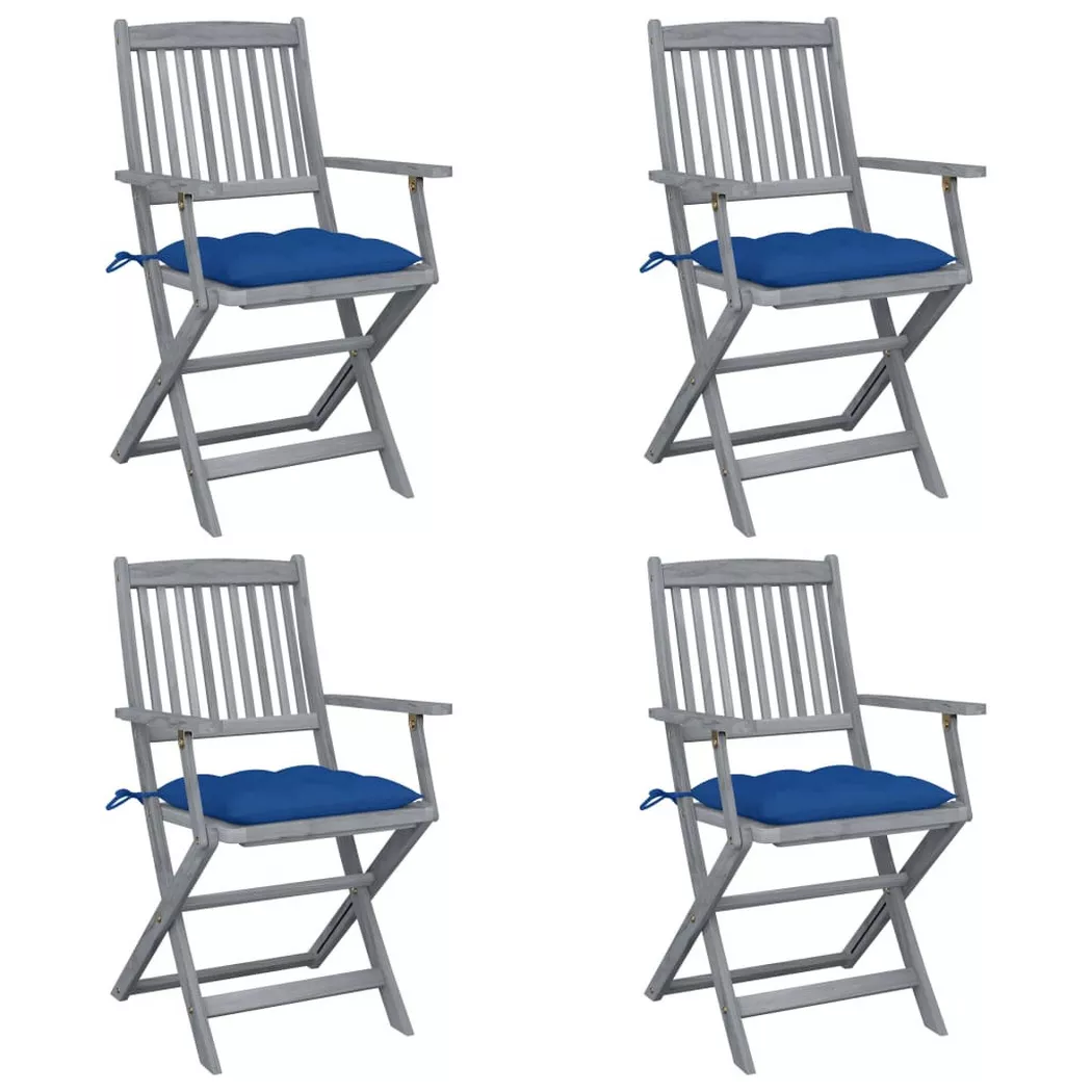 VidaXL - Gartenstuhl akazienholz, One Size, Blau