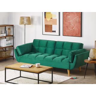 Beliani Schlafsofa aus Samtstoff Retro ASBY  