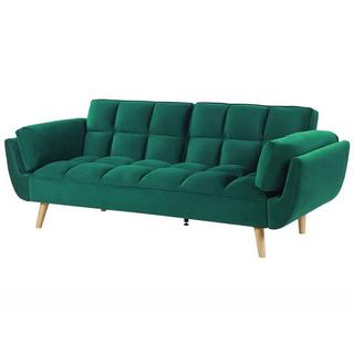 Beliani Schlafsofa aus Samtstoff Retro ASBY  