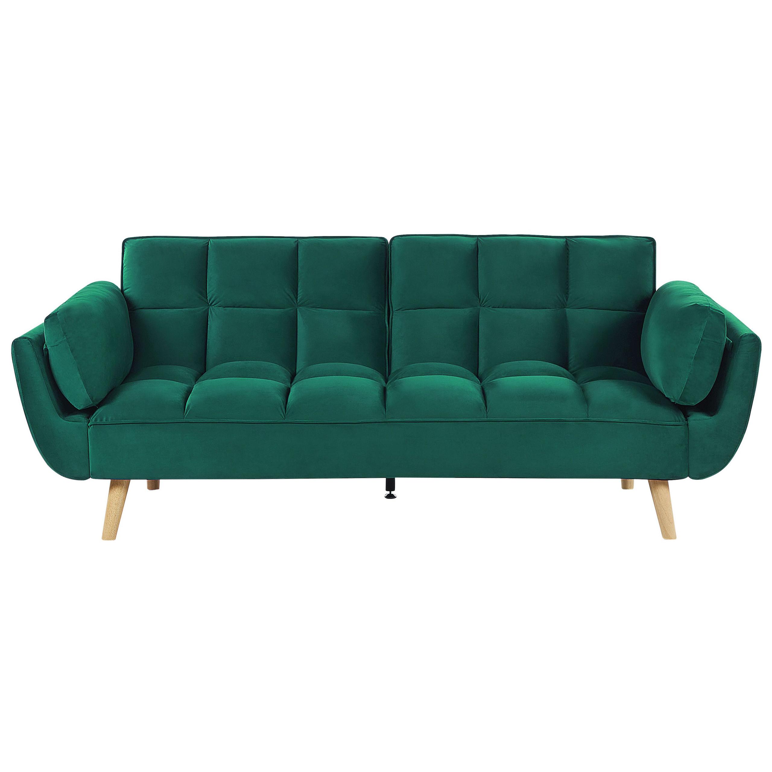 Beliani Schlafsofa aus Samtstoff Retro ASBY  