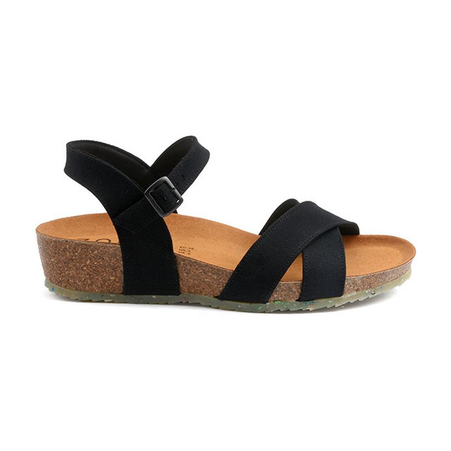 ZOURI Nature Schwarze Sandalen  