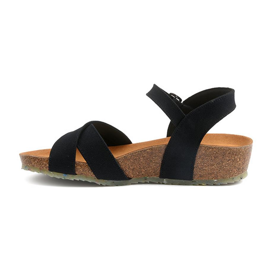 ZOURI Nature Schwarze Sandalen  