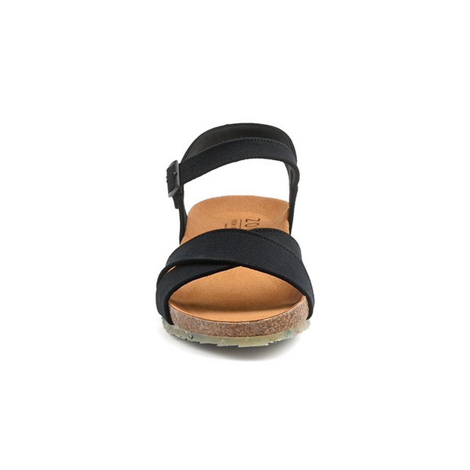 ZOURI Nature Schwarze Sandalen  