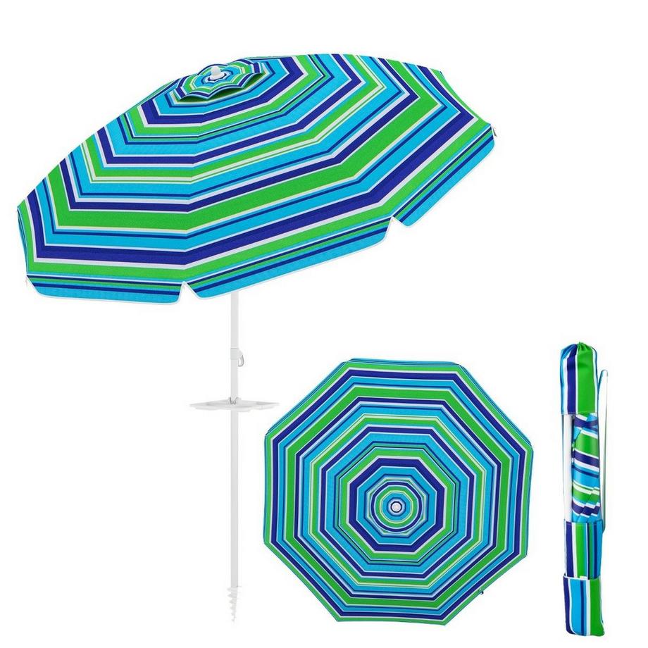 Parasol de plage avec porte-gobelet