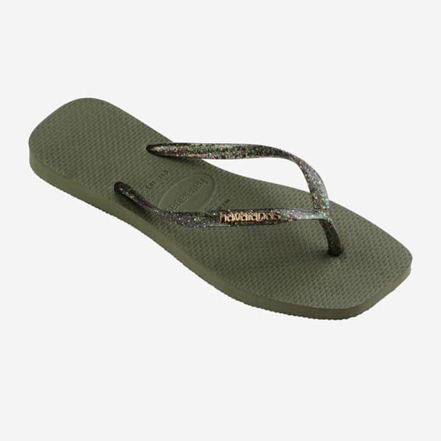 havaianas  Slim Square Logo Metallic-41-42 